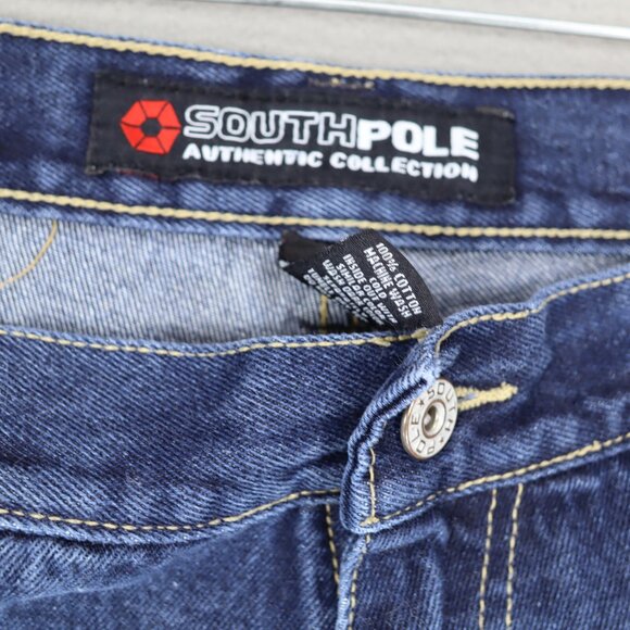 Vintage Southpole Shorts Men 38 Blue Carpenter Baggy Hip Hop Skater Spellout - Picture 5 of 9